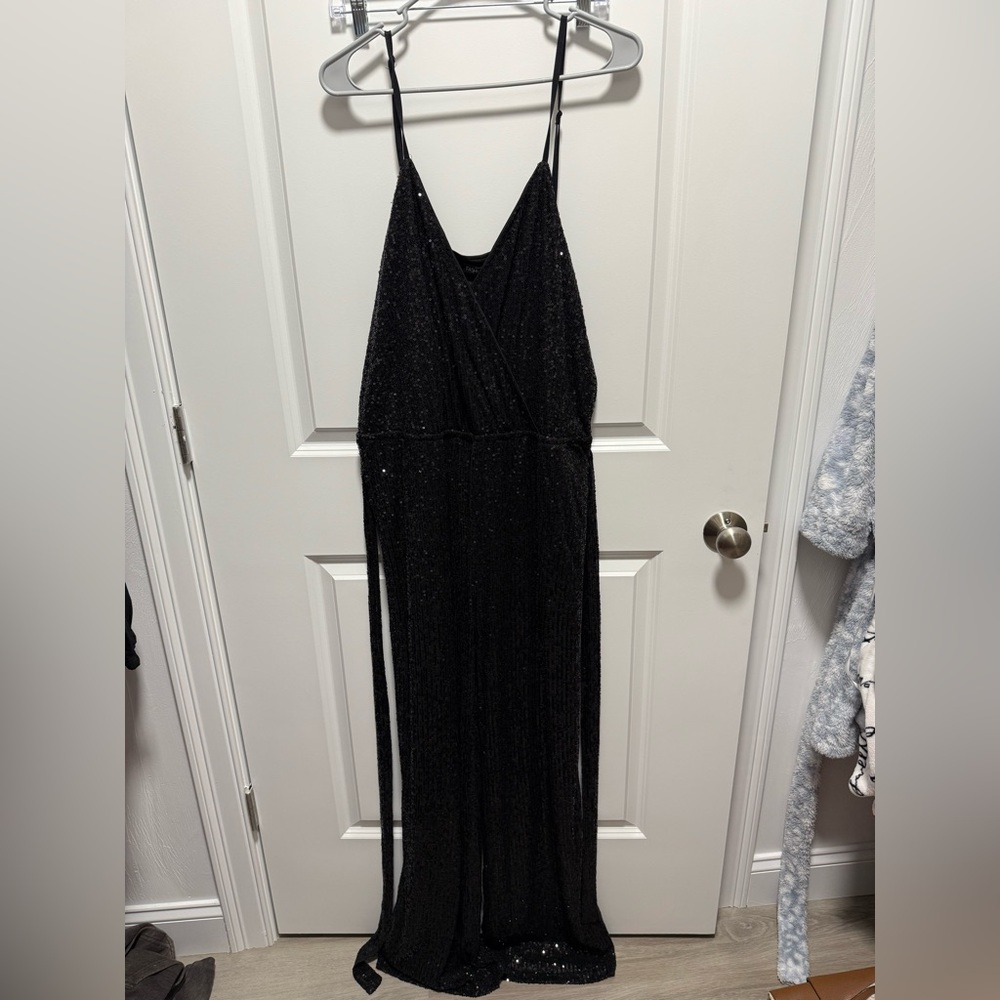 Black Sequin Jumpsuit - Picture 5 of 5